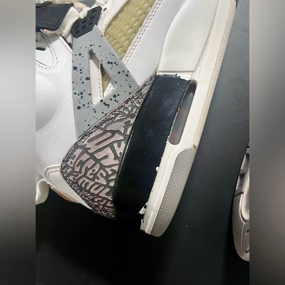 Nike Jordan Spiz'ike White Cement / Varsity Red Limited Edition Sneakers Shoes